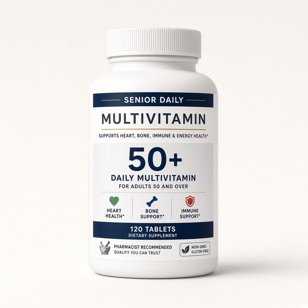 Senior multivitamin bottle