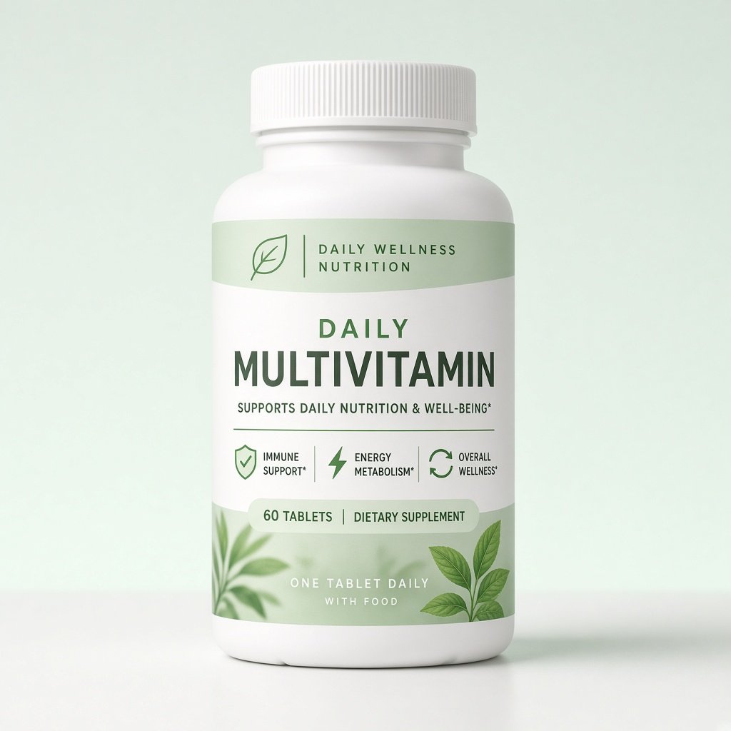 Daily multivitamin bottle