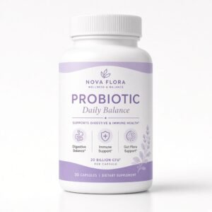 Probiotic supplement bottle