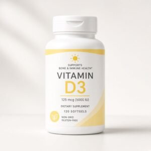 Vitamin D3 supplement bottle