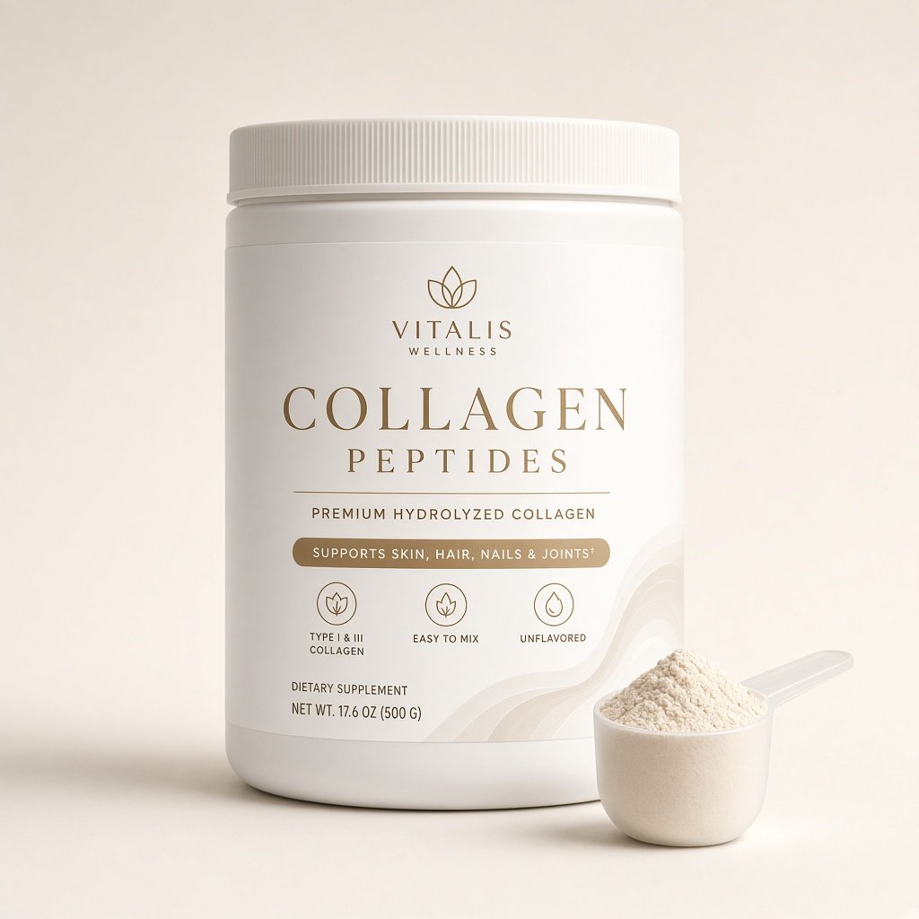 Large collagen peptides powder tub