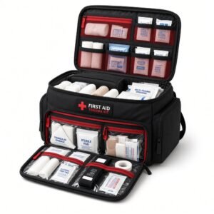 Organized professional first aid trauma kit